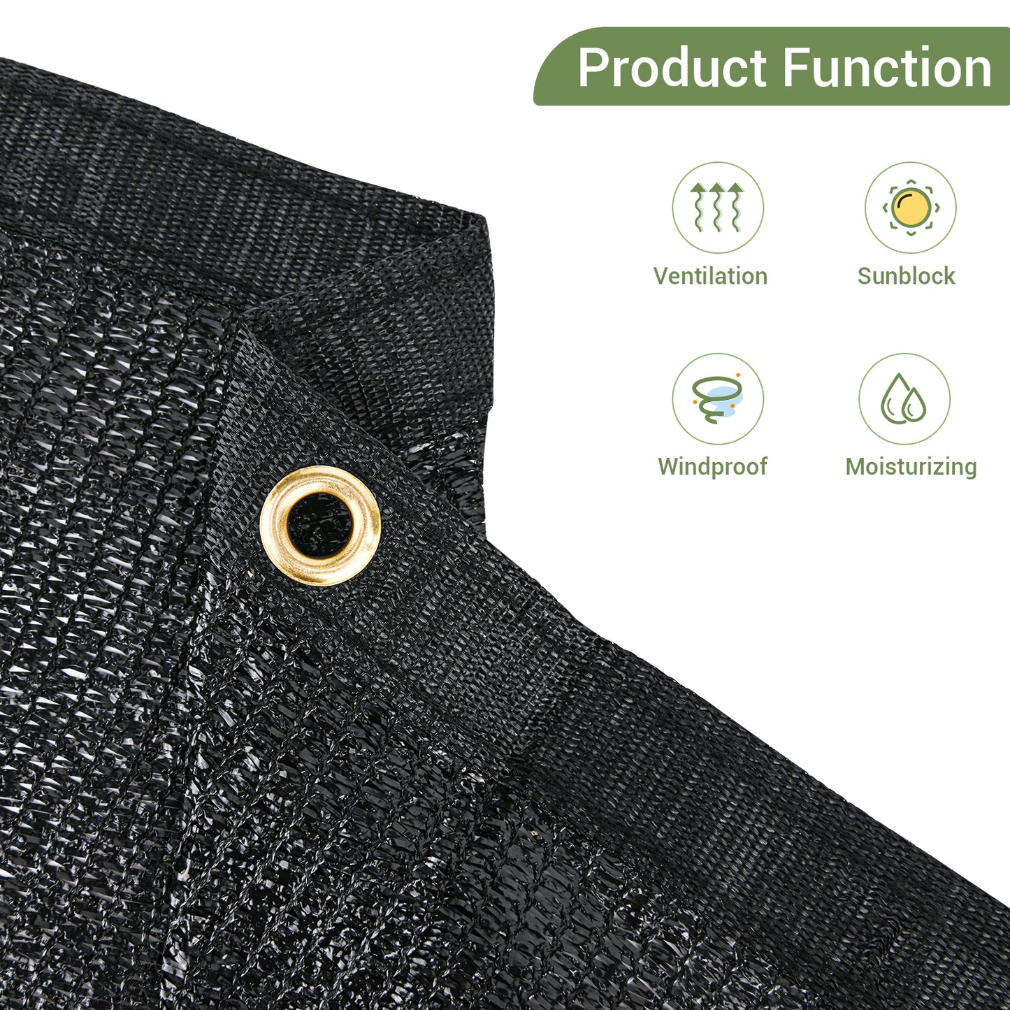 Garden 40% Shade Cloth, Resistant Sun Shade Net 10x20FT Mesh Tarp with HDPE Material and Reinforced Grommets Shade Trap for Greenhouse, Plant, Pergola, and Backyard Patio Sunshade