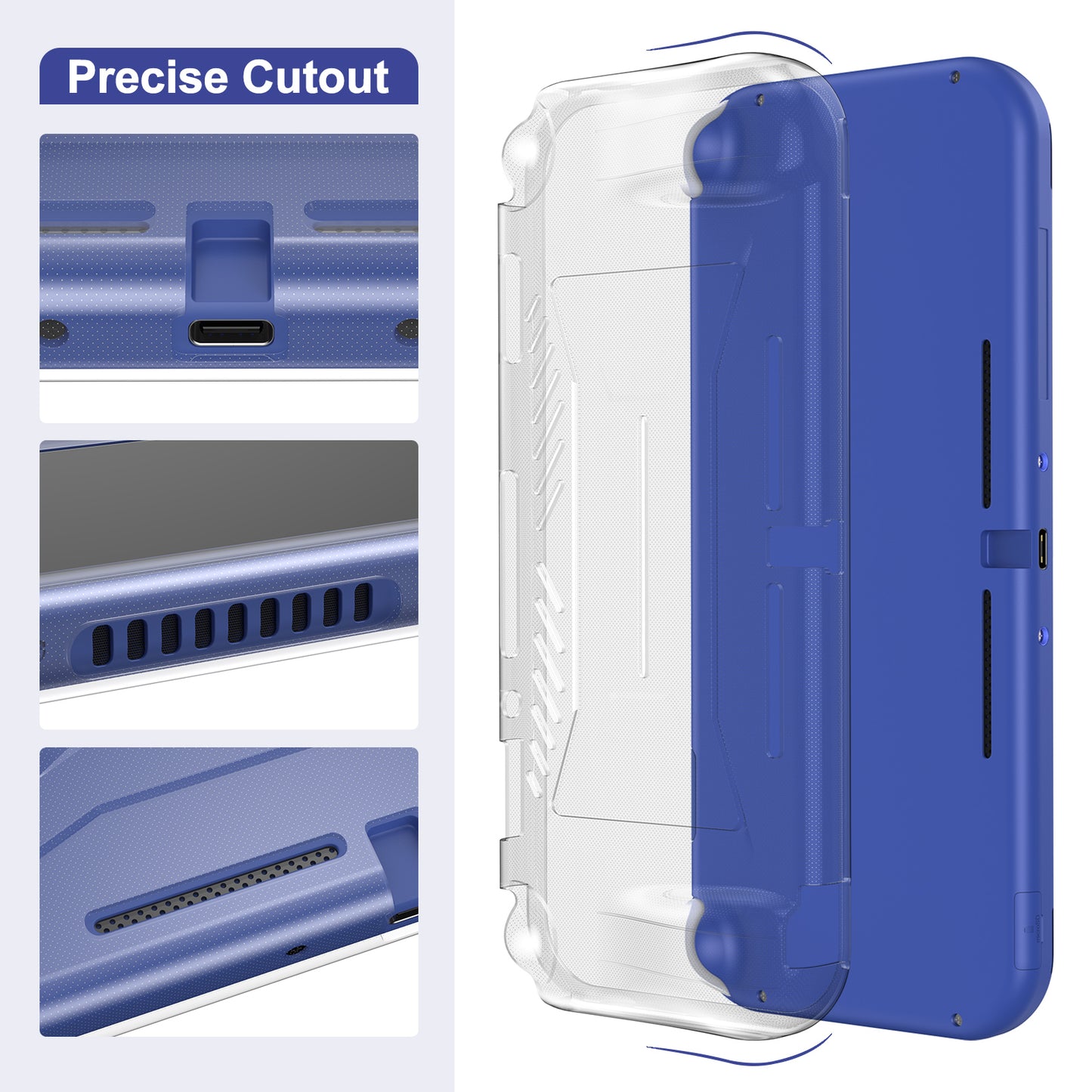 Switch Lite Case, 17 in 1 Switch Lite Accessories Bundle with Lite Carrying Case, Game Case, Screen Protector, Stand, Thumb Grips - Blue